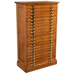 19th Century English Pine Specimen Cabinet