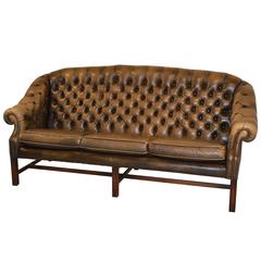 English Leather Chesterfield Sofa, circa 1950