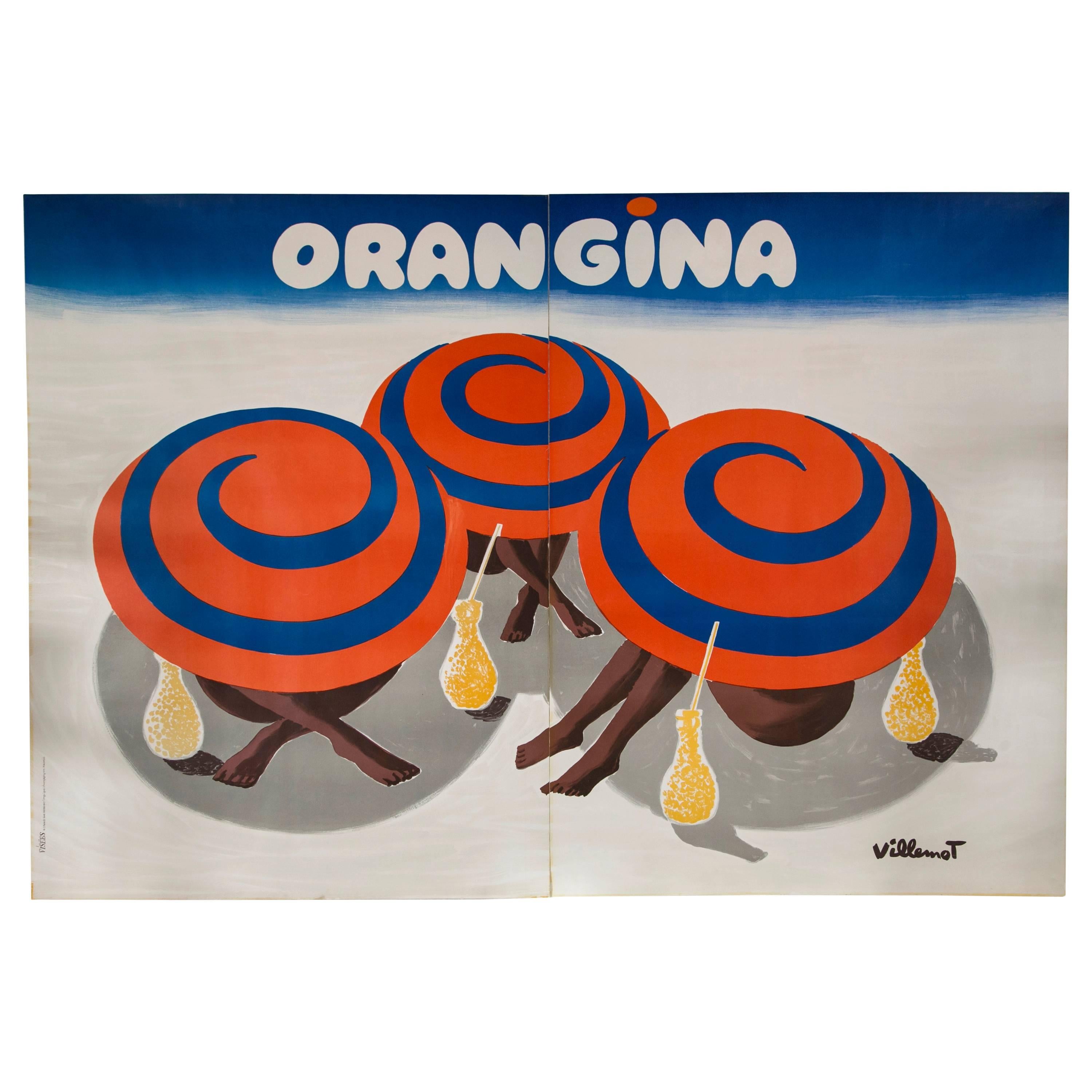 Vintage Orangina Advertisement Poster by Bernard Villemot at 1stDibs ...