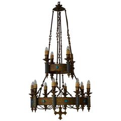 Rare Neo-Gothic Chandelier 