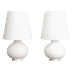 Max Ingrand Fontana Arte Giant Pair of Table Lamps