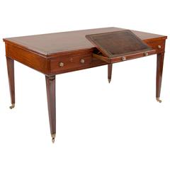 Rare Georgian Partners Writing Table with Adjustable Writing Slopes