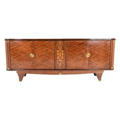 French Art Deco Sideboard in the Manner of Jules Leleu, circa 1930
