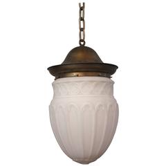 1920s Large-Scale Pendant with Original Glass