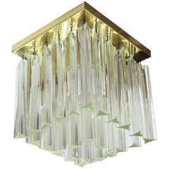Triedri Camer Murano Glass Ceiling Sconce, circa 1970 5