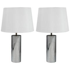 Chrome Lamps by George Kovacs Pair