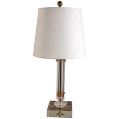 Classic Column Lucite Lamp, circa 1950, Archimede Seguso Murano, Italy