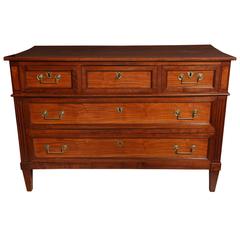 18th Century Walnut and Ash Five-Drawer Commode, France, circa 1780