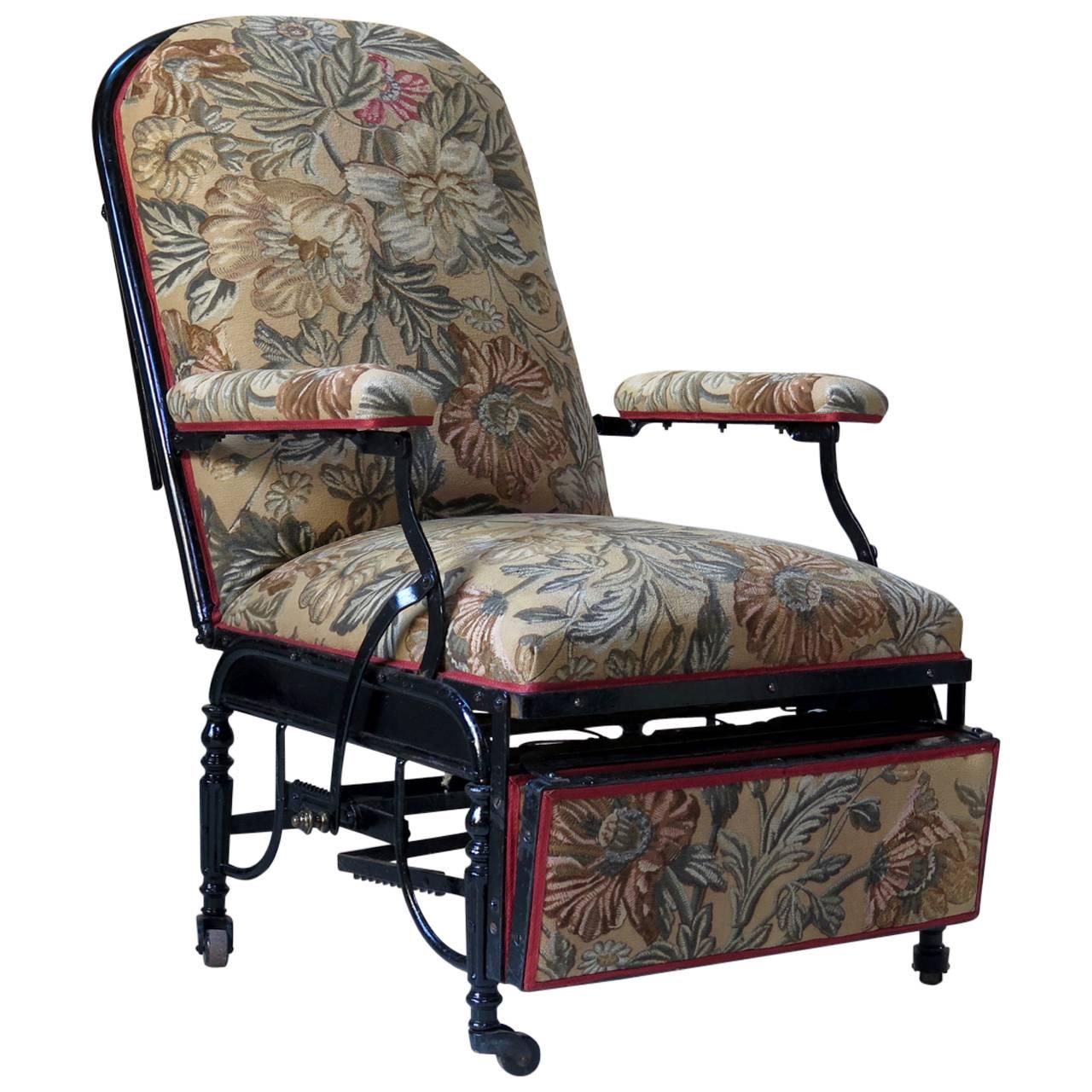 Adjustable Napoleon III Campaign Chair, France, circa 1880s For Sale