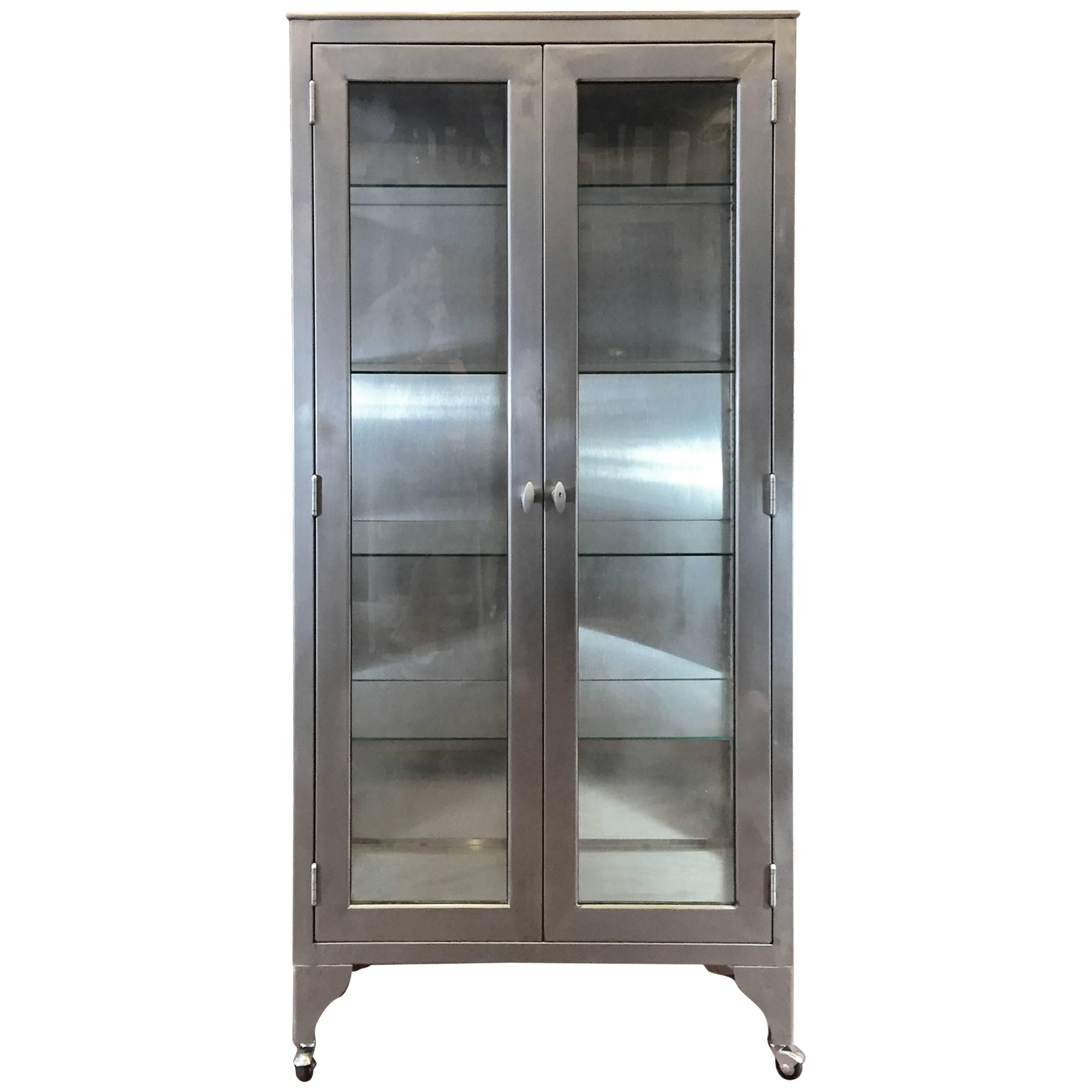 Tall Steel Medical Cabinet For Sale