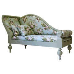 Lit de jour en chintz tapissé de style baroque français, vers les années 1940