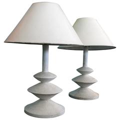 Pair of Early Jacques Grange Giacometti Lamps