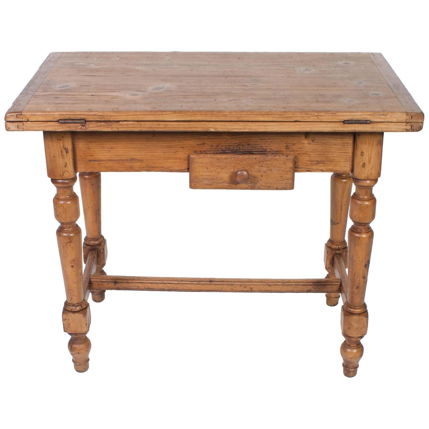 Pine Swivel Top Table at 1stdibs