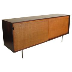 Early Walnut Credenza by Florence Knoll