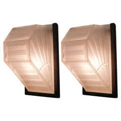 Pair of French Art Deco Wall Sconces by Hettier et Vincent 