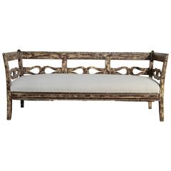 Sale Antique Swedish Country Gustavian Painted Settee