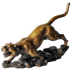 Chinese Bronze Model of a Tiger