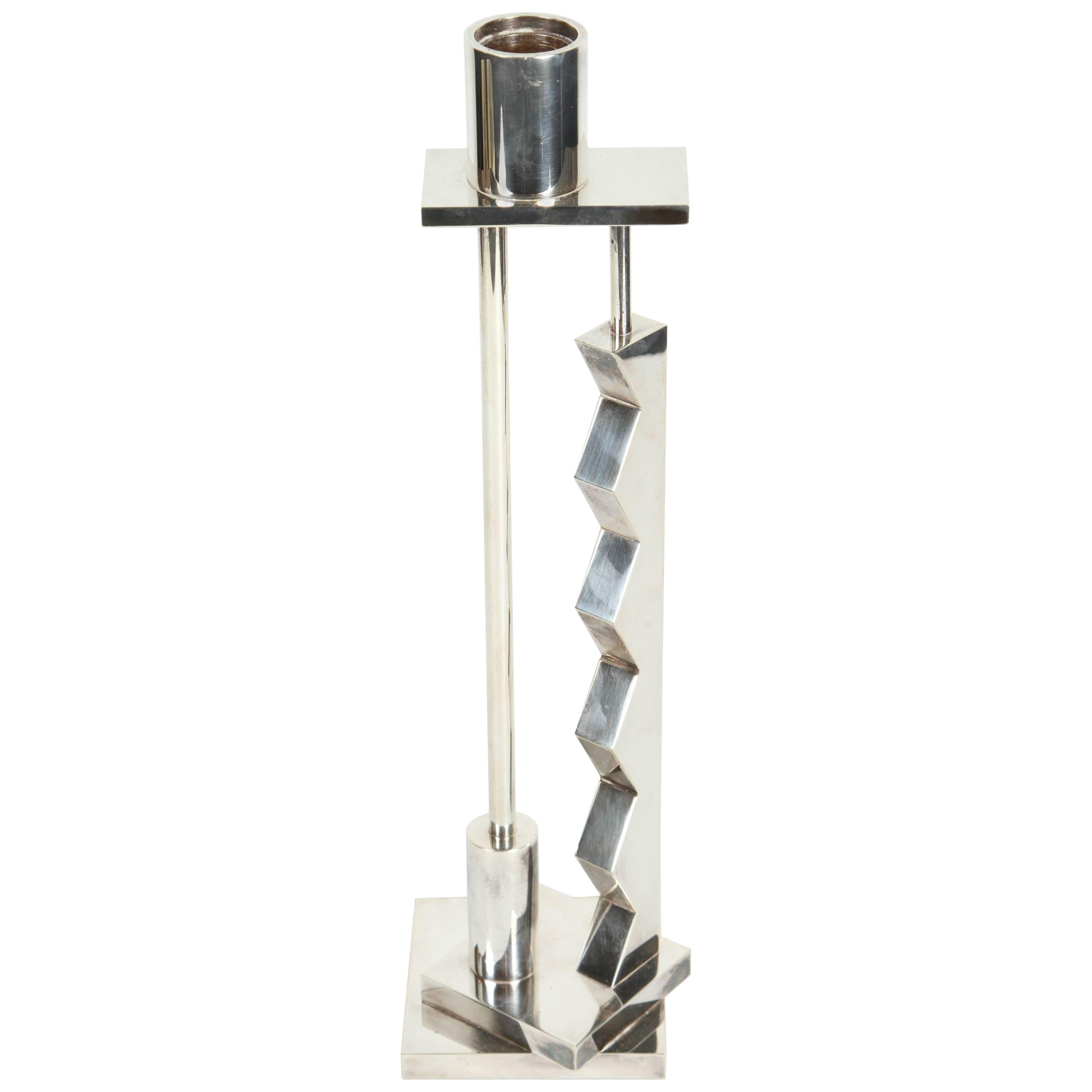 Silver-Plated Candlestick by Ettore Sottsass for Swid Powell