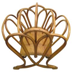 Rare 1940s, Thonet Bentwood Magazine Rack 7
