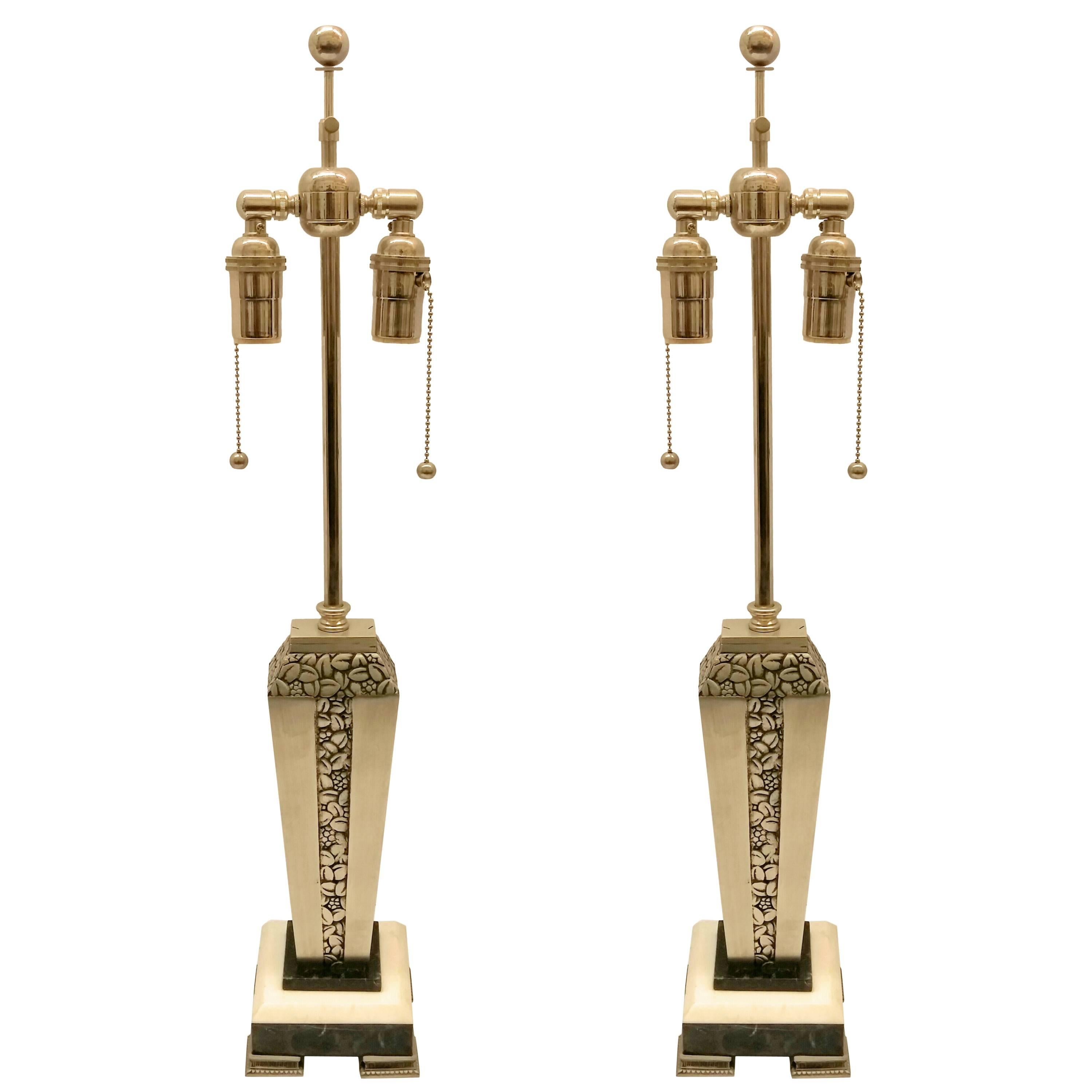 Pair of French Art Deco Table Lamps