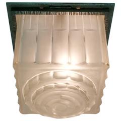 French Art Deco Flush Mount Signed by Sabino 4