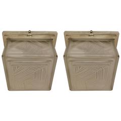 Pair of French Art Deco Flush Mounts Signed by Sabino 9