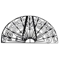 American Wrought Iron Decorative Window Transom or Gate, Circa 1820 12