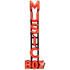 Music Box Vertical Neon Sign