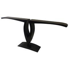 Unique Black Lacquer Console
