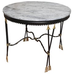 Neoclassical Marble-Top Center Table