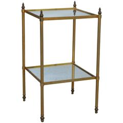 Chic Gilt Two-Tier Side Table by Maison Baguès