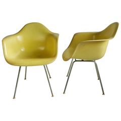 Vintage Pair of Charles and Ray Eames "Translucent" Arm Shell Chairs