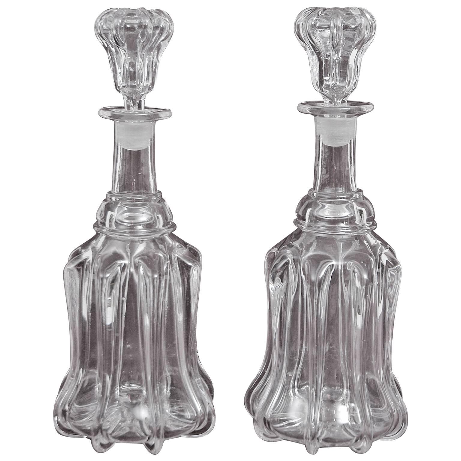 Pair of 18th Century English Port and Sherry Decanters
