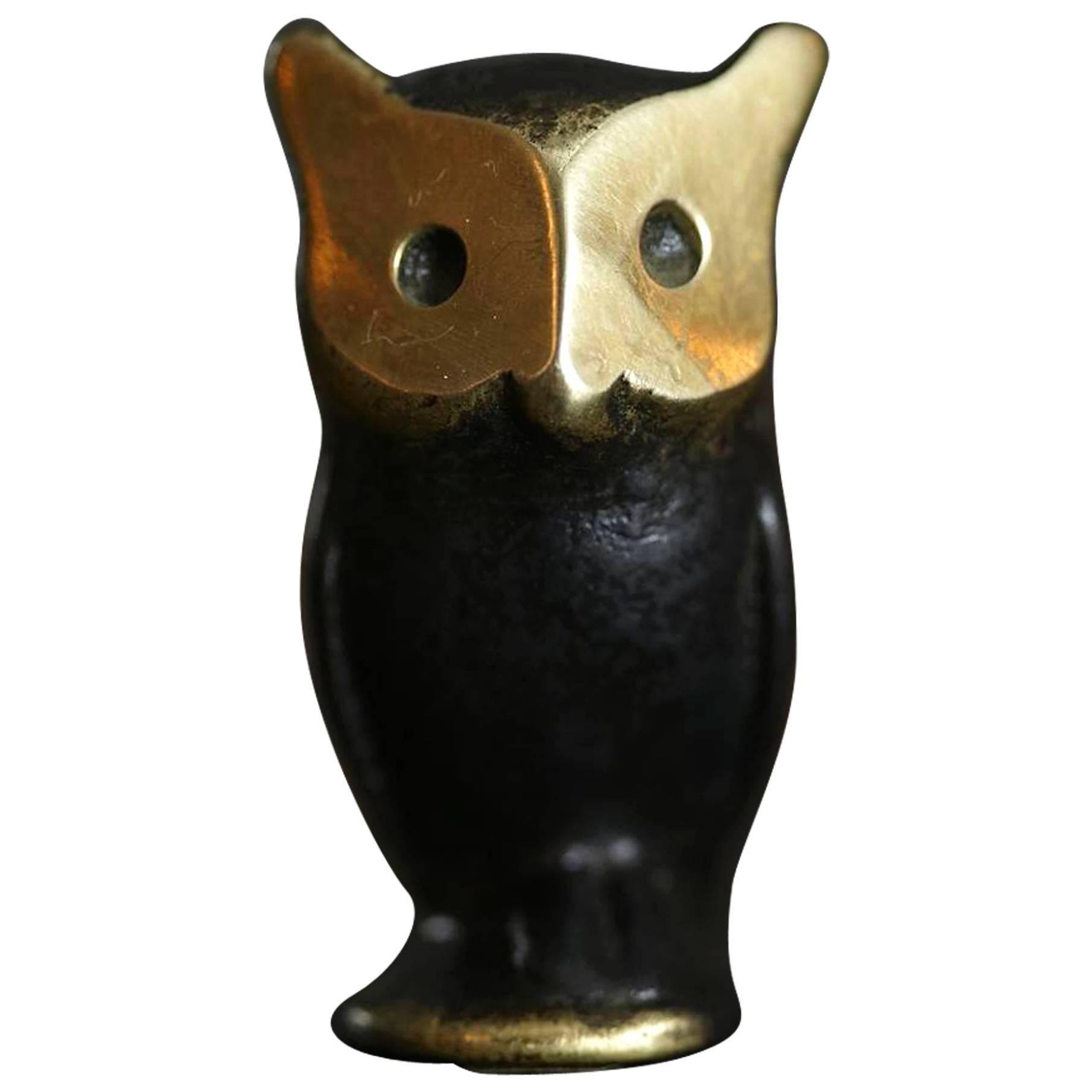 Walter Bosse Owl Brass Figurine by Hertha Baller
