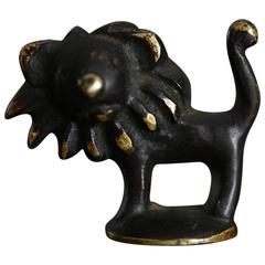 Vintage Walter Bosse Lion Brass Figurine by Hertha Baller
