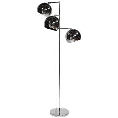 Koch and Lowy Chrome Ball Floor Lamp