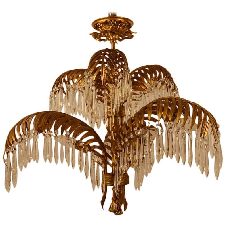 French Maison Bagues Leaf Chandelier