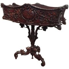 Antique 19th Century French Carved Walnut Black Forest Jardiniere 