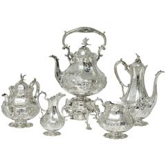 Victorian Sterling Silver Five Piece Tea and Coffee Service