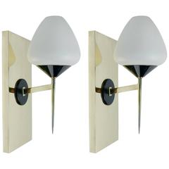 Pair of 1950s Sconces by Maison Arlus 1950