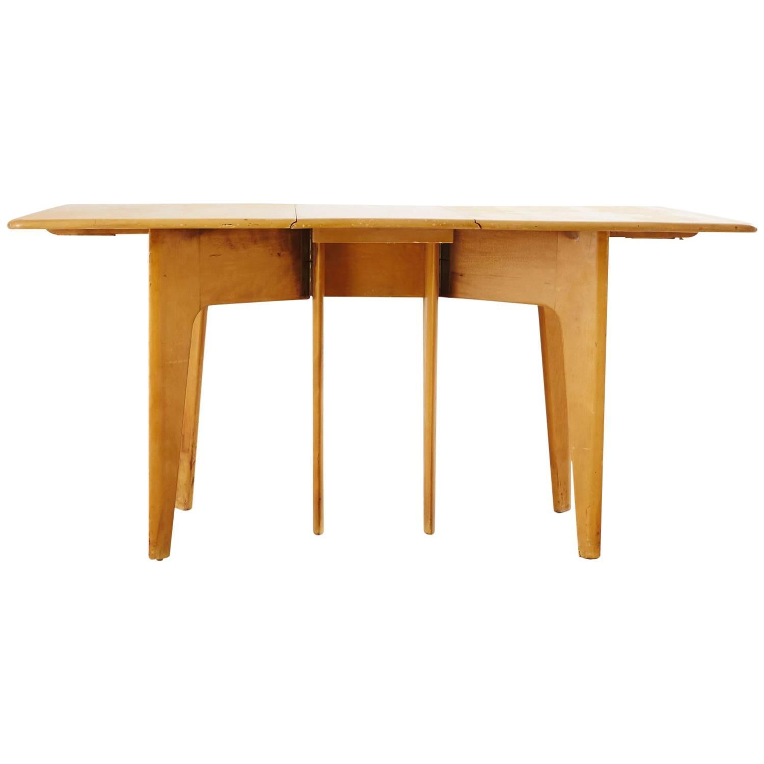 Heywood Wakefield Drop Leaf Dining Table  For Sale