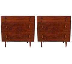 Vintage Pair of walnut dressers by Stanley Young for Glenn of California 