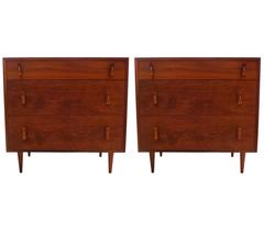 Pair of walnut dressers by Stanley Young for Glenn of California