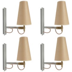 Set of Four 1980s "Kraft" Sconces by Andree Putman for Ecart International