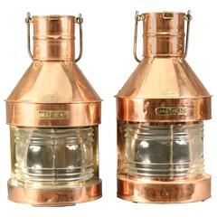 Pair of Copper Masthead Lanterns