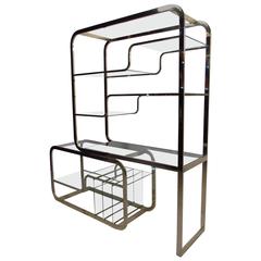 Stylish Brass Expandable Etagere for Design Institute of America