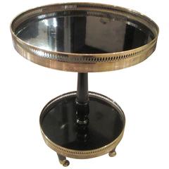 Regency Style End Table with Brass Gallery on Brass Sabots 12