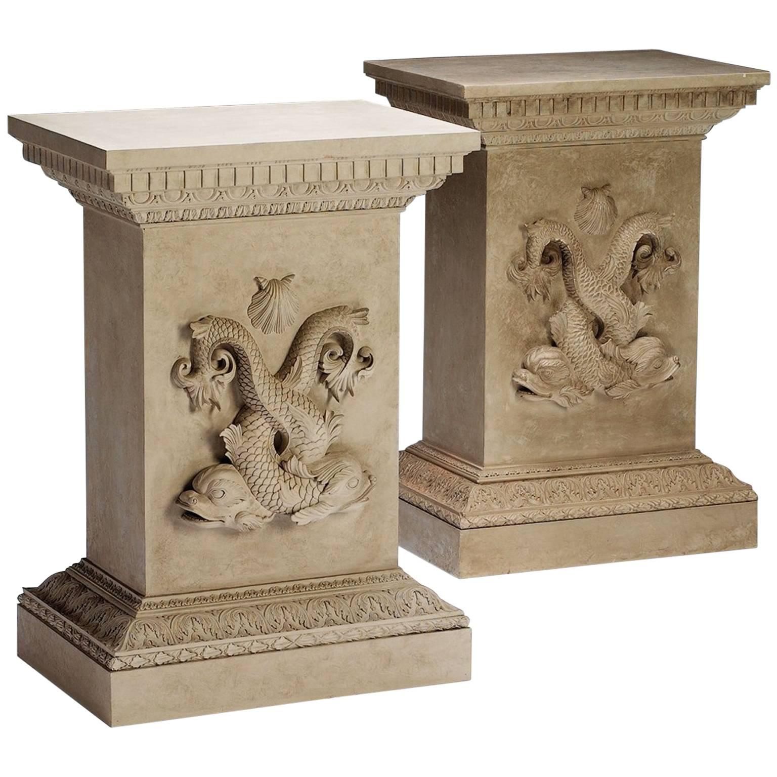 Dolphin Pedestal in the manner of William Kent For Sale