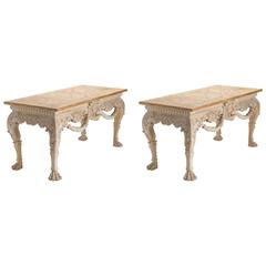 Irish Lion Mask Console Tables 7