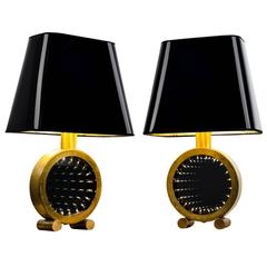 Pair of "Infinito" Bifacial Table Lamps